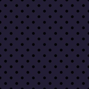 Small Polka Dot Pattern - Elderberry and Black