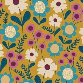 Springtime Floral - mustard