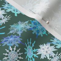 Snowflakes on Pine Green