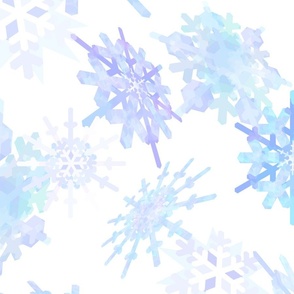 Soft Lavender Snowflakes