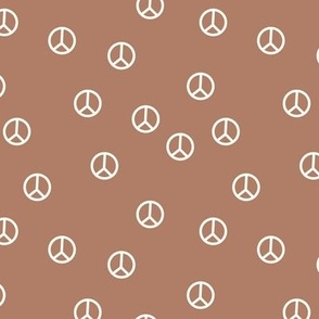 peace sign - terracotta