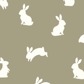 easter bunnies - olive LARGE scale 