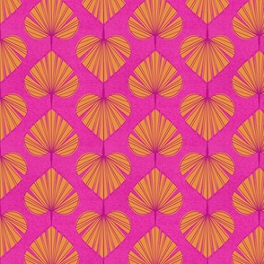 Yellow Palm Leaves in pink