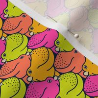 Heads Up Hippos! 3-inch repeat fruity colors