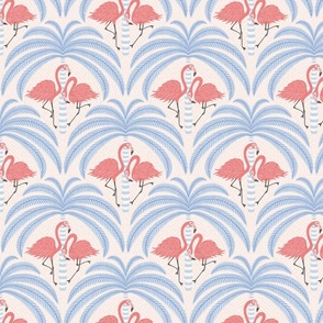 palm springs flamingo party/blue coral