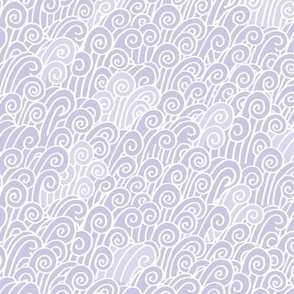 Lagoon surf and ocean waves abstract boho style scandinavian waters summer island vibes white on lilac purple