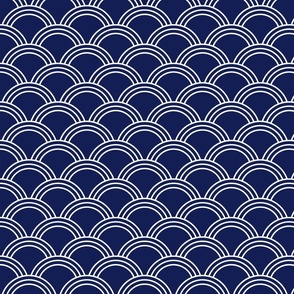 Indigo medium Japanese waves