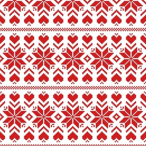 Christmas Star fair isle red