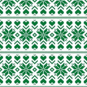 Christmas Star fair isle green