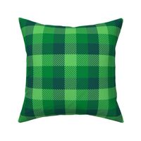 Retro green plaid checks