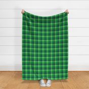 Retro green plaid checks