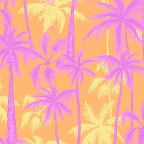Palm Trees Jumbo - Pink and Orange
