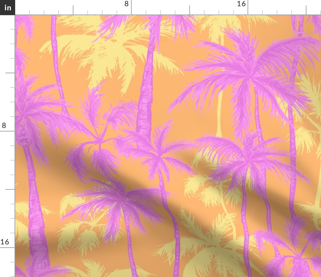 Palm Trees Jumbo - Pink and Orange