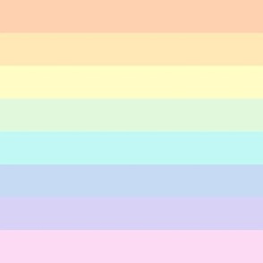 Pastel rainbow stripe - horizontal (medium)