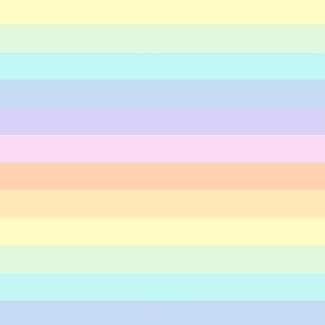 Pastel rainbow stripe - horizontal (small)