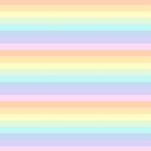 Pastel rainbow stripe - horizontal (mini)