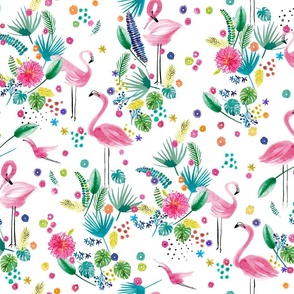 Palm springs flamingo watercolor Safari wallpaper