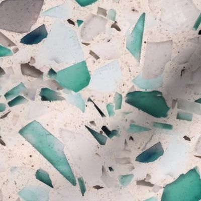 teal green terrazzo seamless tile