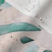 teal green terrazzo seamless tile