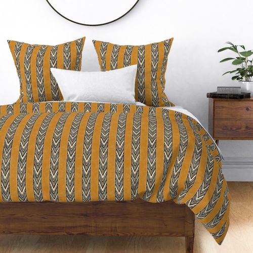 Canyon Stripe - large - desert sun gold, black, and cream