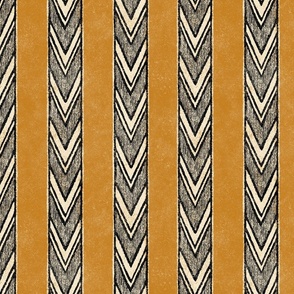 Canyon Stripe - large - desert sun gold, black, and cream