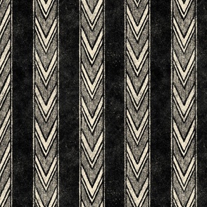 Canyon Stripe - large - black and cream