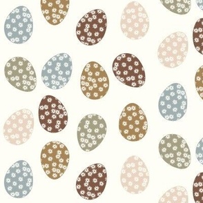 easter eggs - colourful eggs, daisies pattern 