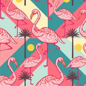 Retro Flamingo Paradise