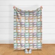 Quilt Labels - Large -  7 inches when on fabric including the frame - Hybrid Paisley and Gingham