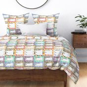 Quilt Labels - Large -  7 inches when on fabric including the frame - Hybrid Paisley and Gingham