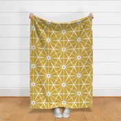 Luminous - Mid Century Modern Textured Goldenrod Yellow Geometric Jumbo Scale