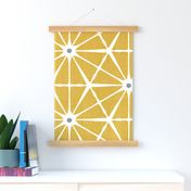 Luminous - Mid Century Modern Textured Goldenrod Yellow Geometric Jumbo Scale