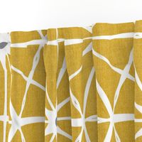Luminous - Mid Century Modern Textured Goldenrod Yellow Geometric Jumbo Scale