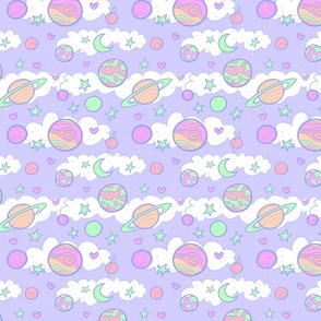 Small Cute Planets in Lavender