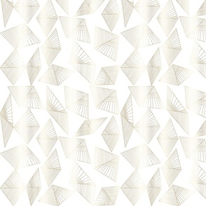 Gold Triangles on White