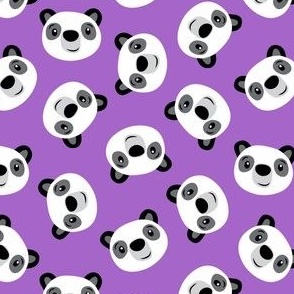 Cute Panda - purple - LAD21