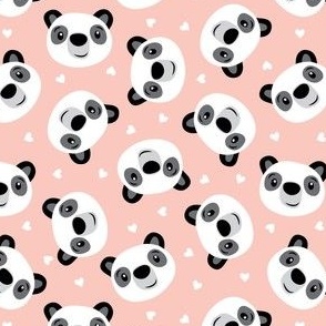 Cute Panda with hearts - pink - LAD21