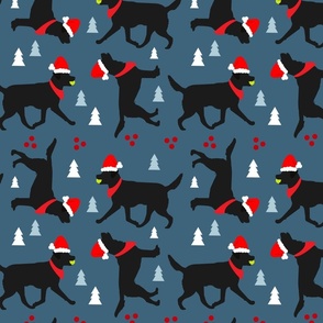 Black Labs Christmas Pattern