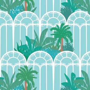 Tropical greenhouse  - blue