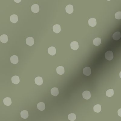 BellaNora Glorious Garden dots pattern on green background