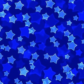 Starry Bokeh Pattern - Navy Blue Color