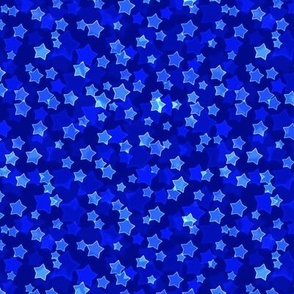 Small Starry Bokeh Pattern - Navy Blue Color