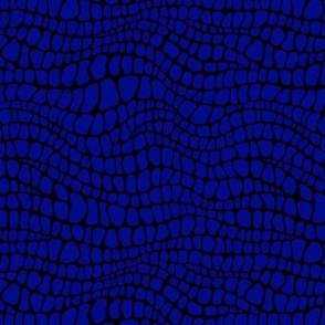 Alligator Pattern - Navy Blue and Black