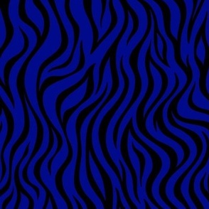 Zebra Stripe Pattern - Navy Blue and Black