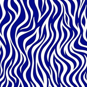 Zebra Stripe Pattern - Navy Blue and White