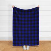 Extra Jumbo Gingham Pattern - Navy Blue and Black