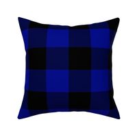 Extra Jumbo Gingham Pattern - Navy Blue and Black