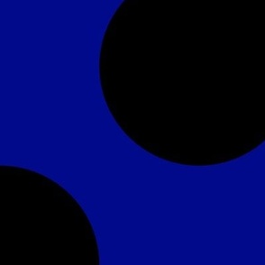 Jumbo Polka Dot Pattern - Navy Blue and Black