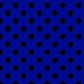 Polka Dot Pattern - Navy Blue and Black