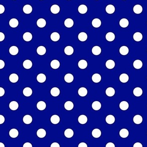 Polka Dot Pattern - Navy Blue and White